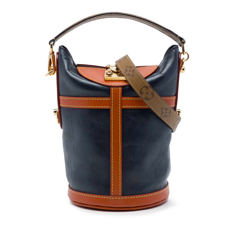 Pre-Loved Louis Vuitton Calfskin and Monogram Reverse Duffle Bag